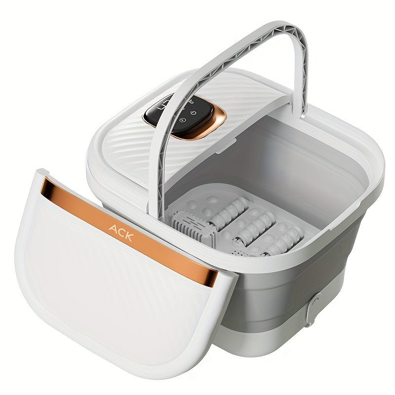 Home Foot Bath - British Style, Electric Powered, White & Golden Accents, 220-230V, Durable PP Material, Includes Safety Valve & Adjustable Water Temperature, Ideal for Relaxing Foot Soak, Relaxation Foot Soak | Elegant Foot Bath | Adjustable Water Tempe