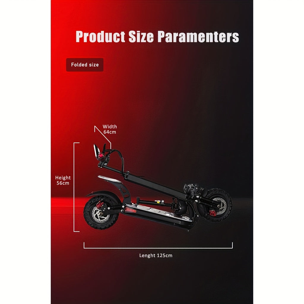 Bolin M6Pro Super Electric Scooter, 1200W Peak Brushless Motor, 65KM Range, Foldable with Seat, 10-inch Tires, Maximum Speed 50KM/H, Front and Rear Dual Disc Brakes, High-Strength Aluminum Alloy Frame, Suitable for Adults and Teenagers