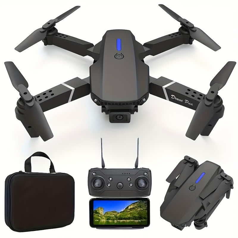 Hot-Selling Beginner-Level E88PRO Professional Dual-Camera Drone, One-Click Takeoff And Landing, APP Image Transmission, Cool Stunts 360-Degree Roll, Optical Flow Hovering Flight Stabilization, ABS Foldable Body, Large-Capacity Modular Battery, Ultra-Lon