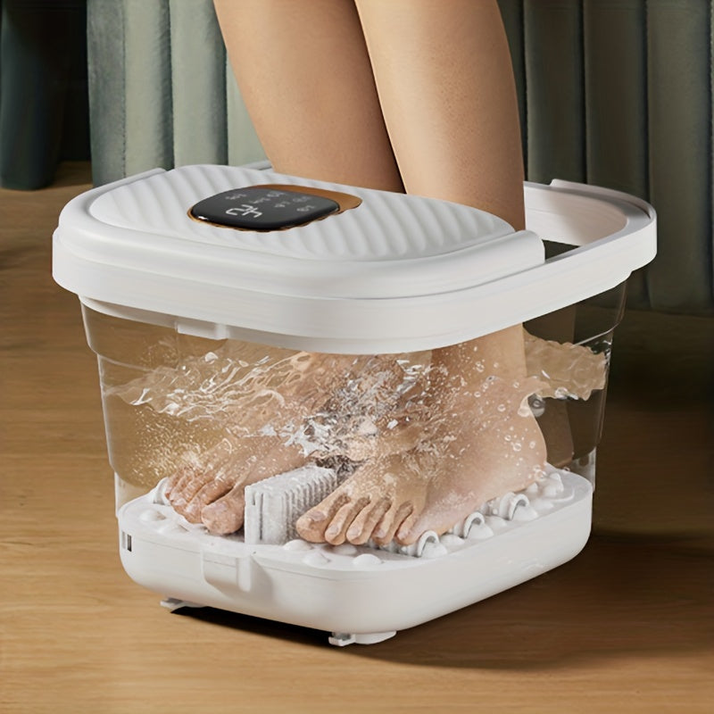 Home Foot Bath - British Style, Electric Powered, White & Golden Accents, 220-230V, Durable PP Material, Includes Safety Valve & Adjustable Water Temperature, Ideal for Relaxing Foot Soak, Relaxation Foot Soak | Elegant Foot Bath | Adjustable Water Tempe