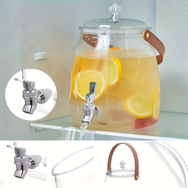 Food-Grade PET Beverage Dispenser with Spigot Tap - Large Capacity Chilled Drink Tub for Home Beer, Juice, Lemonade & Cold Water - Durable, Easy-Pour Design for Parties, Gatherings & Refreshments